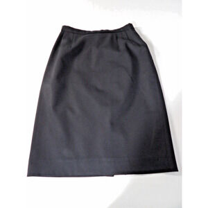 Pendelton Vtg Sz 4 Skirt Pencil Straight Wool Black Knee Length Modest Capsule
